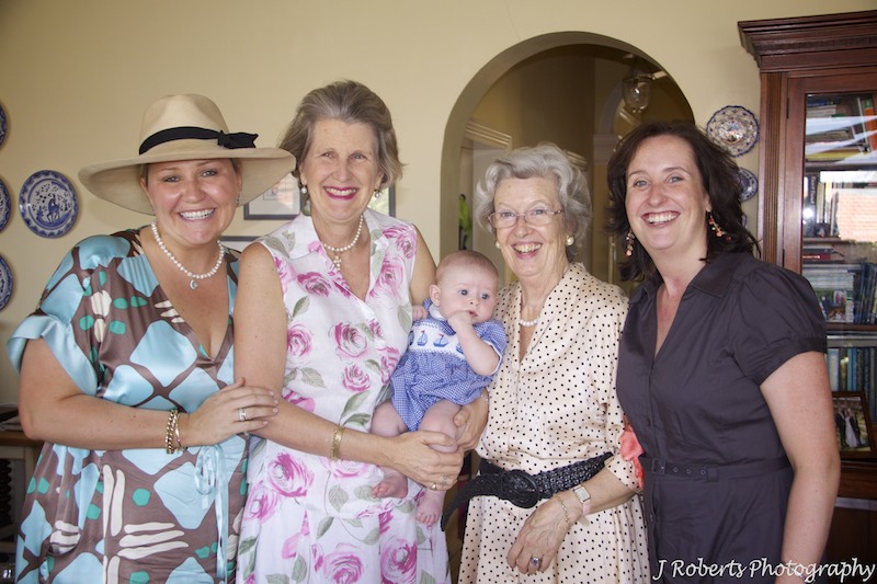 Godmothers at baby christening - christening photography